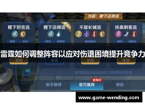 雷霆如何调整阵容以应对伤退困境提升竞争力